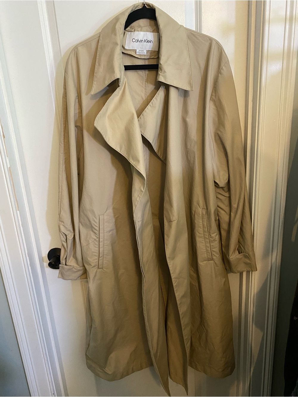 Calvin Klein Light Beige Trench Coat - Picture 2 of 5